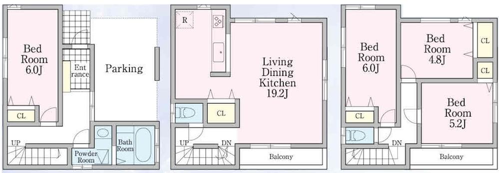 Floor plan. (2), Price 42,800,000 yen, 4LDK, Land area 56.15 sq m , Building area 112.31 sq m