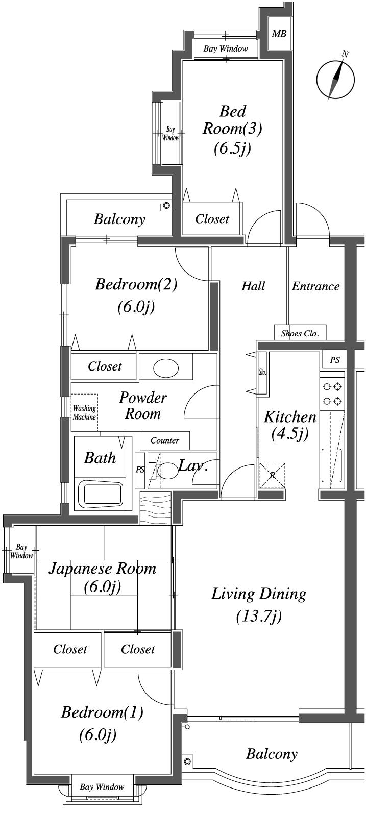 Floor plan. 4LDK, Price 33,900,000 yen, Footprint 100.29 sq m , Balcony area 10.3 sq m