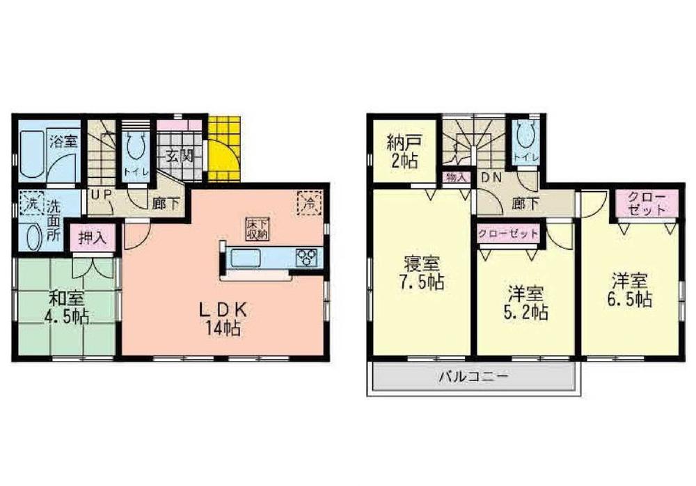 Floor plan. (2), Price 40,800,000 yen, 4LDK, Land area 101.09 sq m , Building area 89.91 sq m