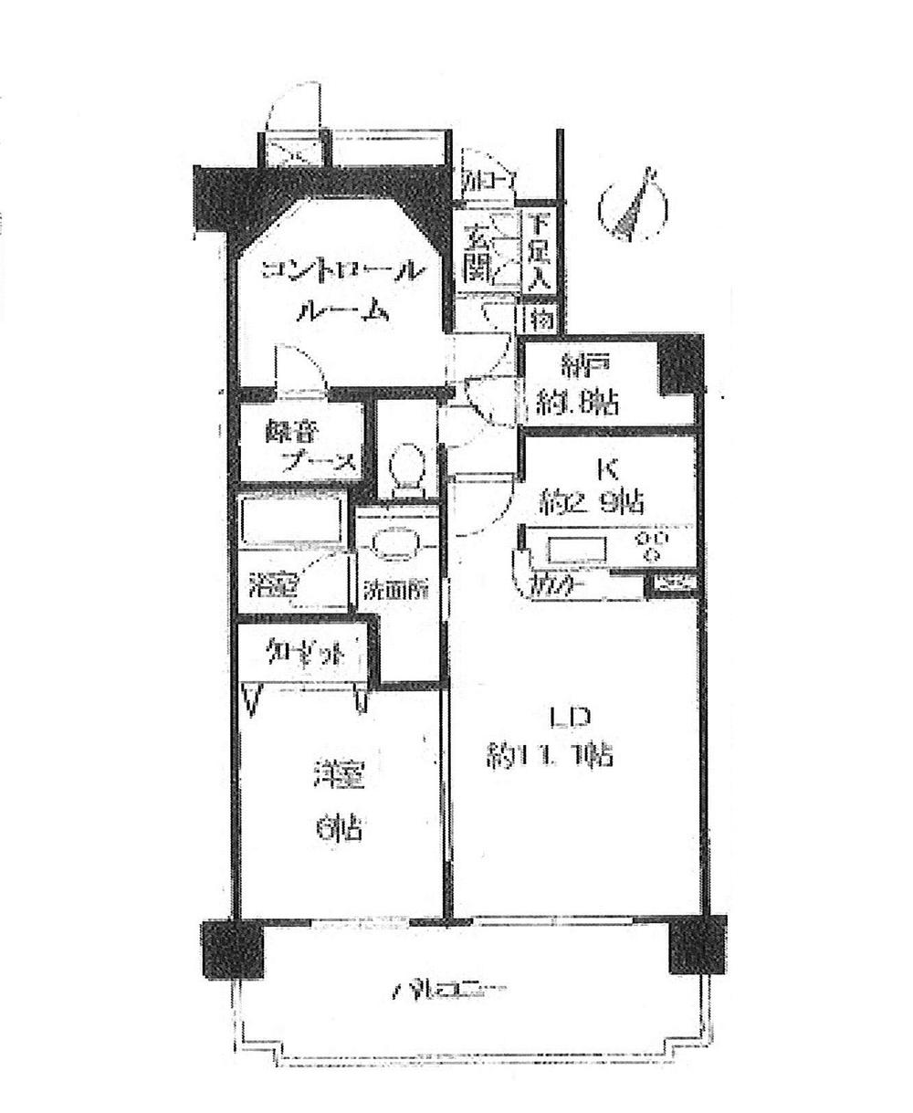Floor plan. 2LDK + S (storeroom), Price 34,500,000 yen, Occupied area 62.38 sq m , Balcony area 11.6 sq m