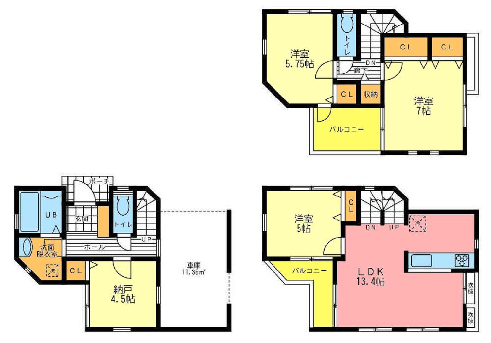Floor plan. (A), Price 38,960,000 yen, 3LDK+S, Land area 60.03 sq m , Building area 99.59 sq m