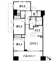 Floor: 3LDK + SIC, the occupied area: 65.72 sq m, price: 48 million yen, currently on sale