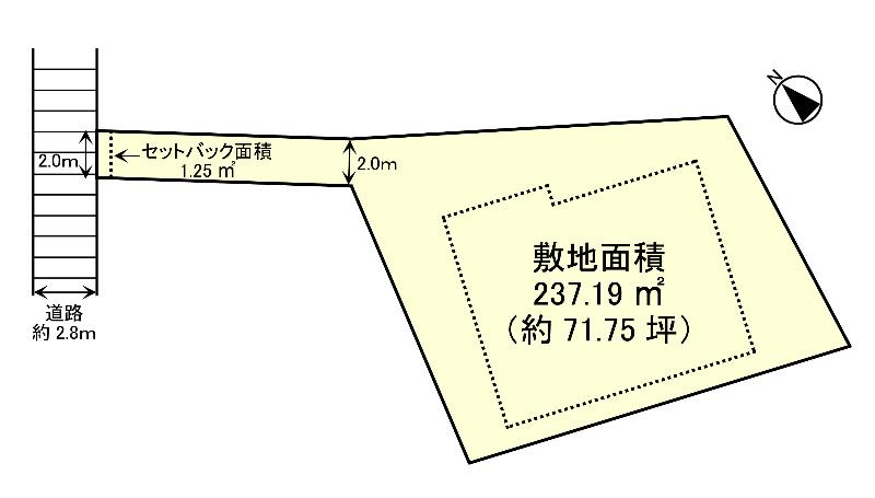 Compartment figure. Land price 24,800,000 yen, Land area 237.19 sq m