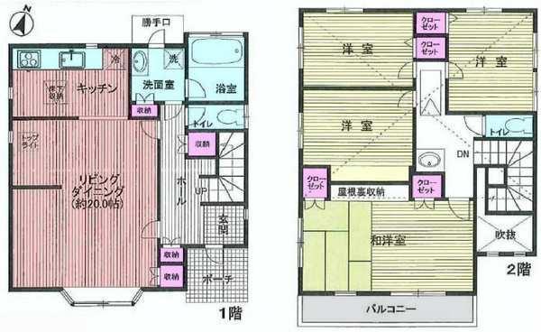 Floor plan. 36,800,000 yen, 4LDK, Land area 155.37 sq m , Building area 102.06 sq m
