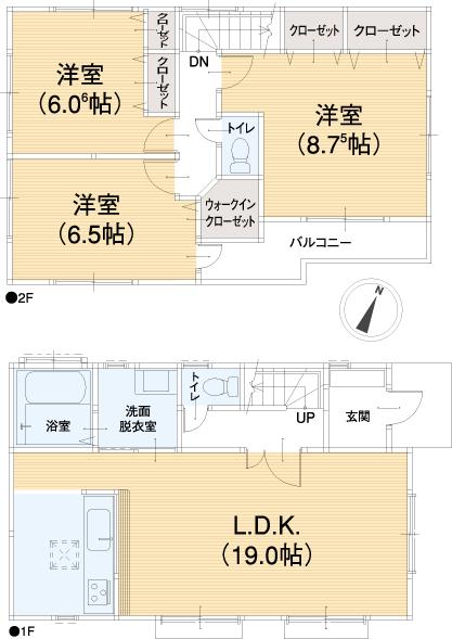 Floor plan. 32,800,000 yen, 3LDK, Land area 108.48 sq m , Building area 93.98 sq m reference plan