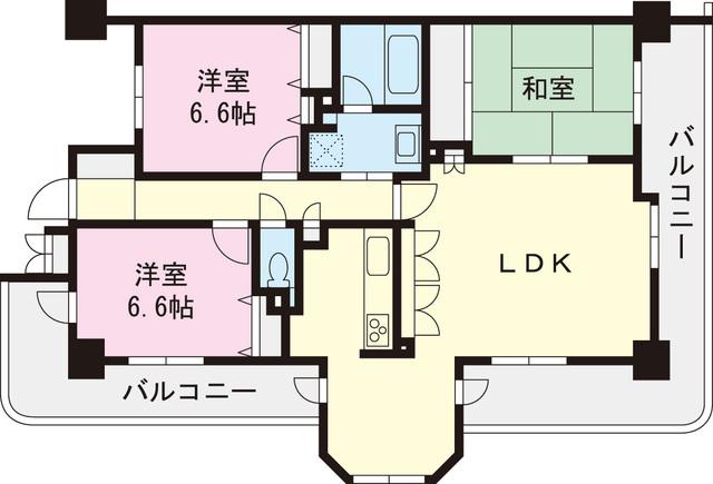 Floor plan. 3LDK, Price 19,800,000 yen, Footprint 82.7 sq m , Balcony area 27.3 sq m