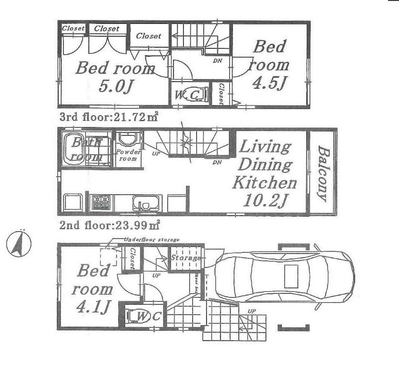 Floor plan. 25,800,000 yen, 3LDK, Land area 40.33 sq m , Building area 72.63 sq m floor plan