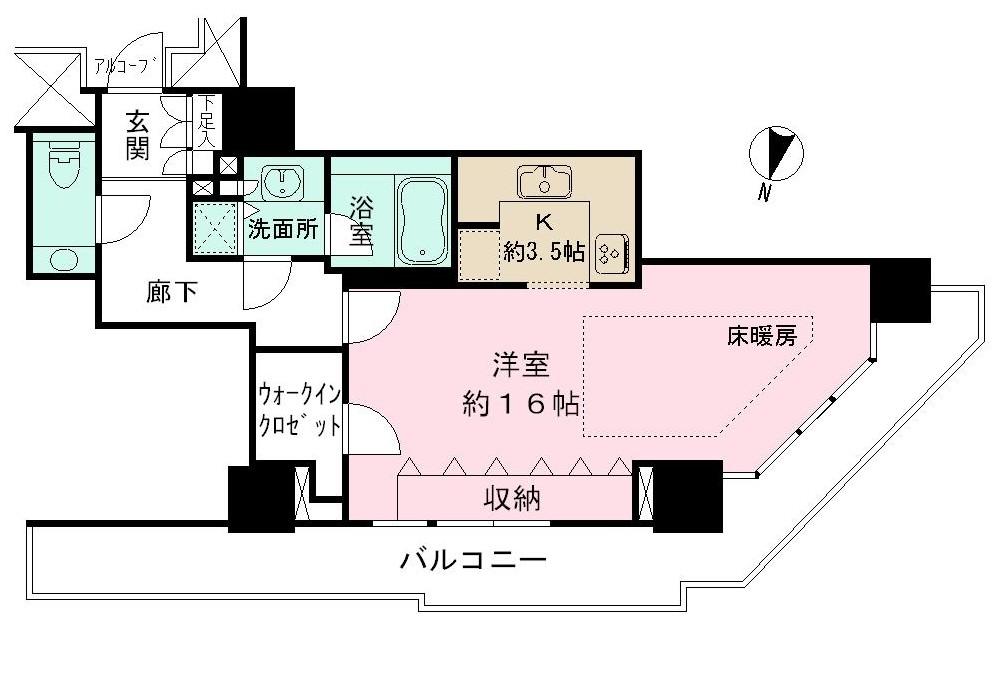 Floor plan. Price 38,800,000 yen, Occupied area 55.03 sq m , Balcony area 19.3 sq m