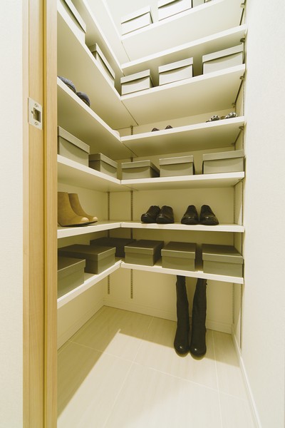 Boots, or the like can be stored securely "shoes closet"
