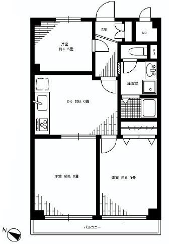Floor plan. 3DK, Price 16.8 million yen, Occupied area 52.25 sq m , Balcony area 5.5 sq m