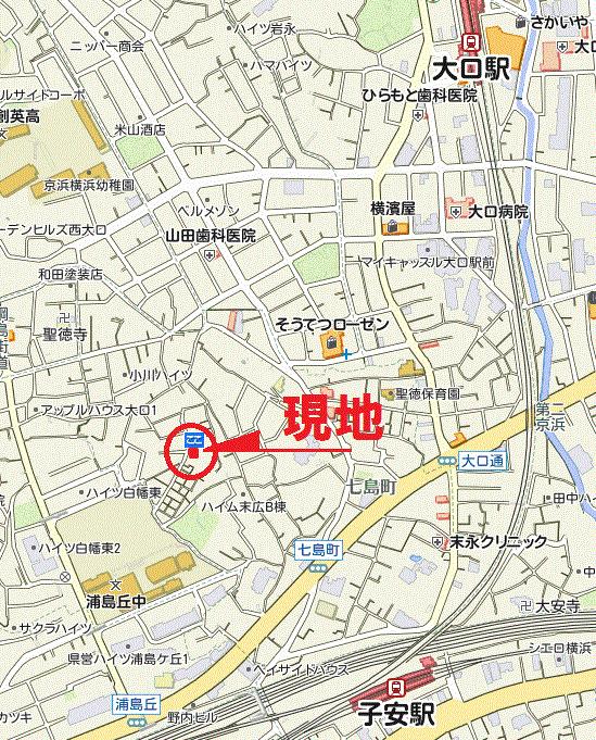 Local guide map. Koyasu Station, Ōguchi Station, They are both within walking distance.