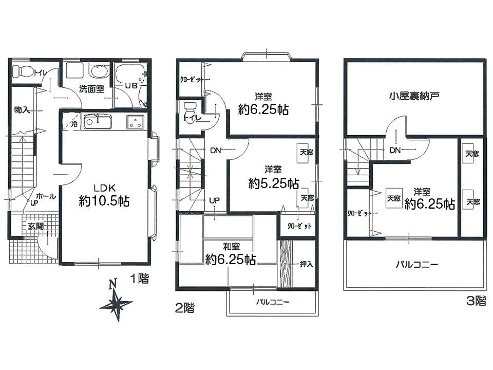 Floor plan. 30,800,000 yen, 4LDK + S (storeroom), Land area 103.07 sq m , Building area 101.85 sq m