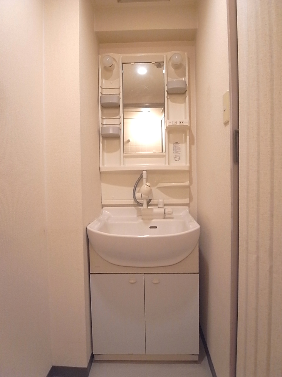 Washroom. Shower dresser washbasin