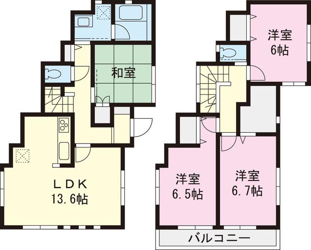 Floor plan. 40,800,000 yen, 4LDK, Land area 126.01 sq m , Building area 90.31 sq m
