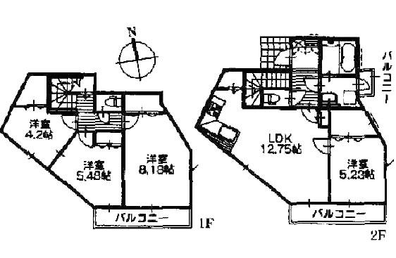 Floor plan. (Building 2), Price 33,800,000 yen, 3LDK, Land area 103.6 sq m , Building area 89.11 sq m