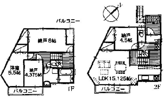 Floor plan. (3 Building), Price 35,800,000 yen, 3LDK, Land area 105.6 sq m , Building area 85.29 sq m