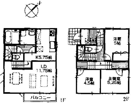 Floor plan. (4 Building), Price 35,800,000 yen, 1LDK+3S, Land area 96.97 sq m , Building area 93.56 sq m