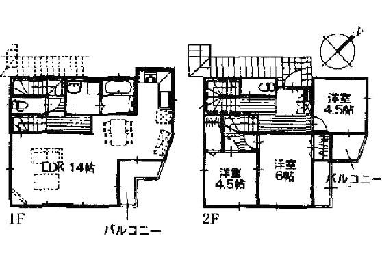 Floor plan. (5 Building), Price 36,800,000 yen, 4LDK, Land area 104.33 sq m , Building area 90.73 sq m