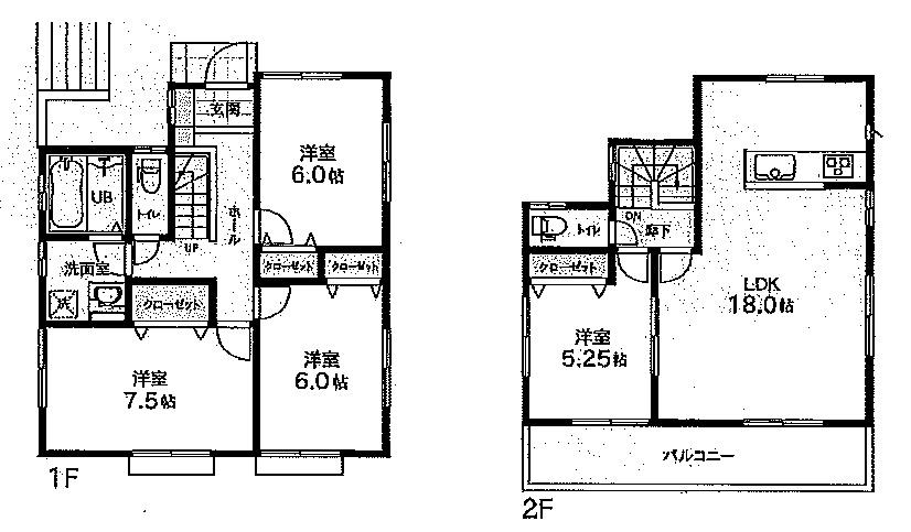 Floor plan. 43,800,000 yen, 4LDK, Land area 158.4 sq m , Building area 98.74 sq m