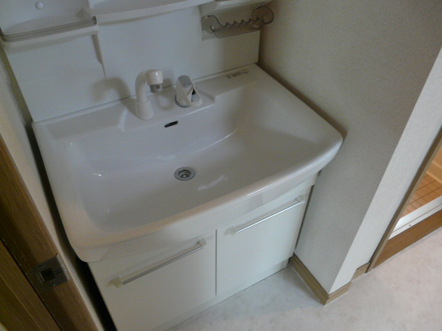 Washroom. Happy independence washbasin