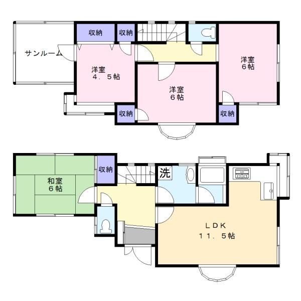 Floor plan. 26,800,000 yen, 4LDK, Land area 88.54 sq m , Building area 82.8 sq m is possible preview at any time