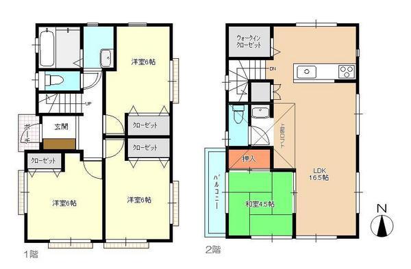 Floor plan. (C Building), Price 39,800,000 yen, 4LDK, Land area 86.91 sq m , Building area 93.1 sq m
