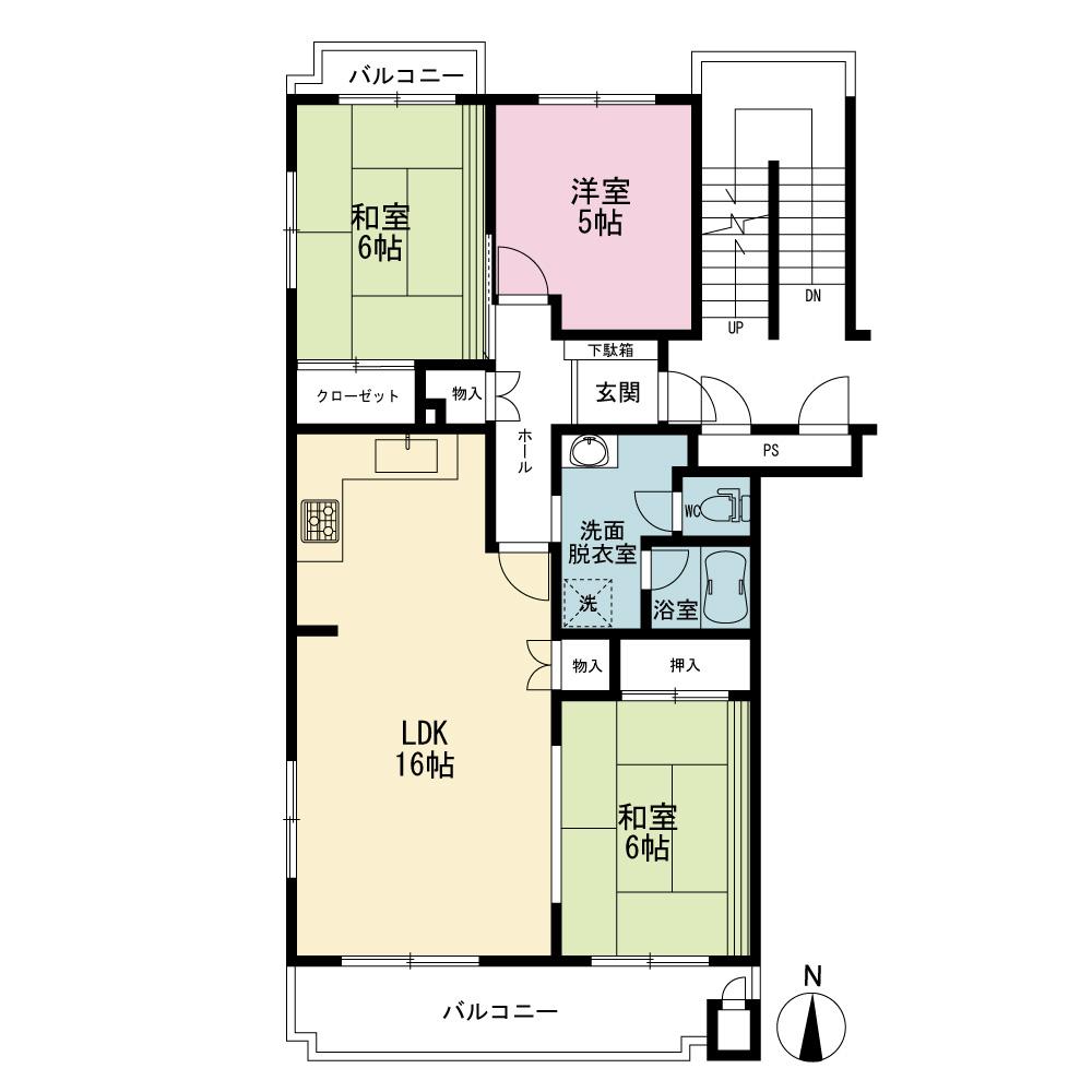 Floor plan. 3LDK, Price 11.8 million yen, Occupied area 77.82 sq m , Balcony area 11.35 sq m