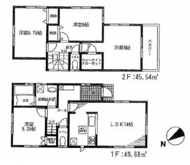 Floor plan. 36,800,000 yen, 4LDK, Land area 127.01 sq m , Building area 95.22 sq m