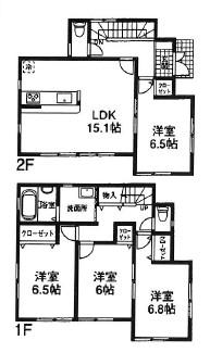 Floor plan. 30,800,000 yen, 4LDK, Land area 147.17 sq m , Building area 96.9 sq m
