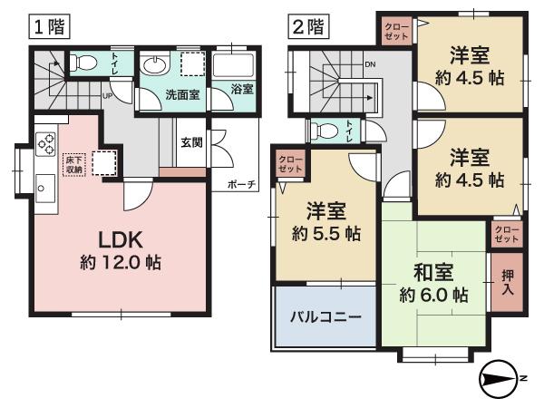 Floor plan. 18.9 million yen, 4LDK, Land area 140.53 sq m , Building area 82.53 sq m usability good Floor! 
