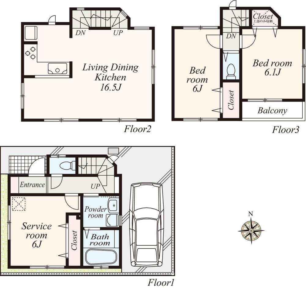 Floor plan. (12 Building), Price 26,962,000 yen, 2LDK+S, Land area 50 sq m , Building area 81.5 sq m