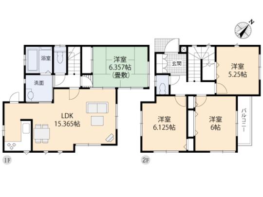 Floor plan. 37,800,000 yen, 4LDK, Land area 100.04 sq m , Building area 90.28 sq m floor plan