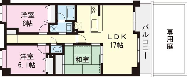 Floor plan. 3LDK, Price 24,800,000 yen, Occupied area 73.56 sq m , Balcony area 8.49 sq m