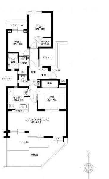 Floor plan. 3LDK, Price 27.5 million yen, Footprint 77.3 sq m , Balcony area 10.27 sq m