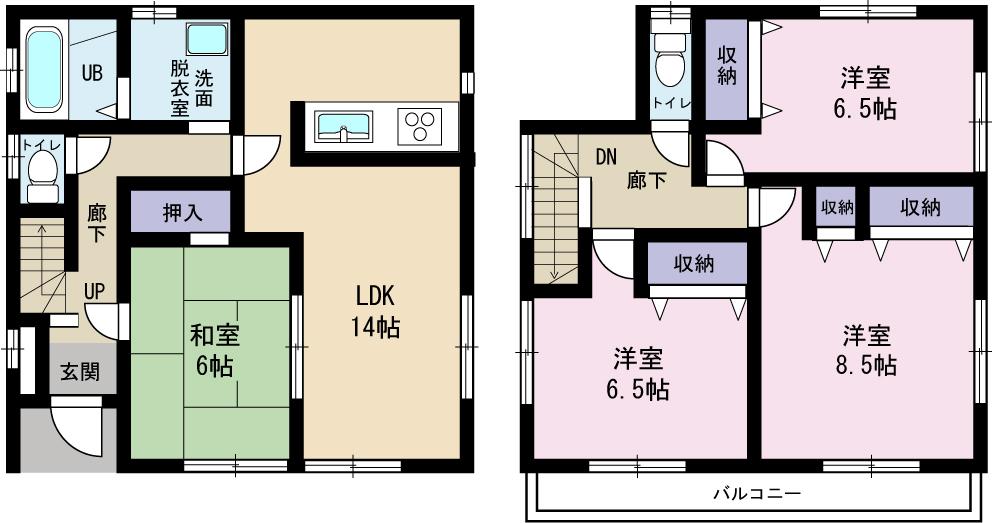 Floor plan. 27,800,000 yen, 4LDK, Land area 98.91 sq m , Building area 98.82 sq m balcony also widely, It is also a breeze out from the living room! ! 