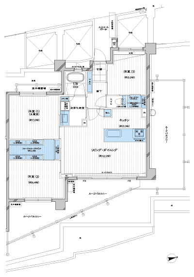 Floor: 3LD ・ K + WTC + WIC, the occupied area: 75.27 sq m