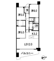 Floor: 3LD ・ K + WTC + WIC, the occupied area: 70.13 sq m