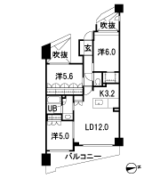 Floor: 3LD ・ K + WIC, the occupied area: 70.01 sq m