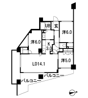 Floor: 3LD ・ K + 2WIC, occupied area: 75.82 sq m