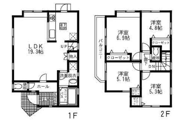 Floor plan. (B Building), Price 38,858,000 yen, 4LDK, Land area 125.46 sq m , Building area 92.94 sq m
