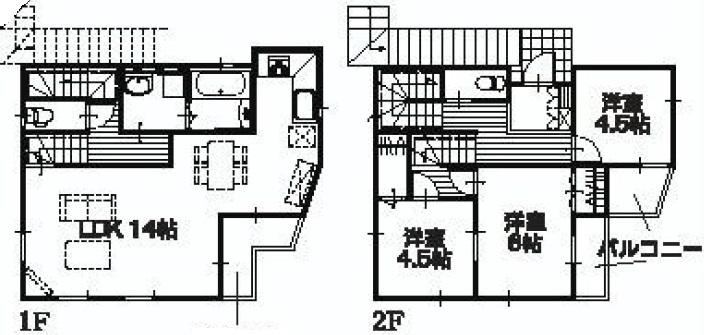 Floor plan. (Building 2), Price 33,800,000 yen, 3LDK, Land area 103.6 sq m , Building area 89.11 sq m