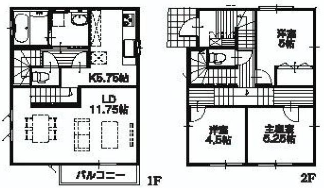 Floor plan. (3 Building), Price 35,800,000 yen, 3LDK, Land area 105.8 sq m , Building area 85.29 sq m