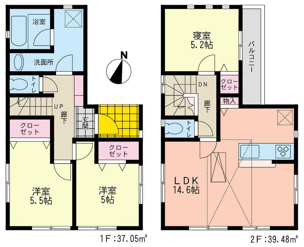 Floor plan. 27,800,000 yen, 3LDK, Land area 83.19 sq m , Building area 97.03 sq m with underground garage