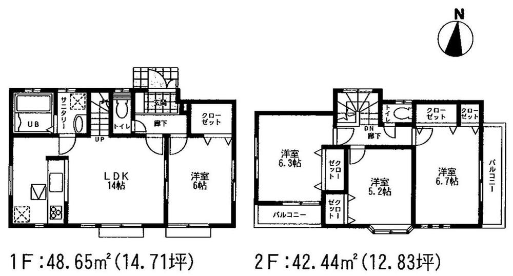 Floor plan. 32,800,000 yen, 4LDK, Land area 107.33 sq m , Building area 91.09 sq m