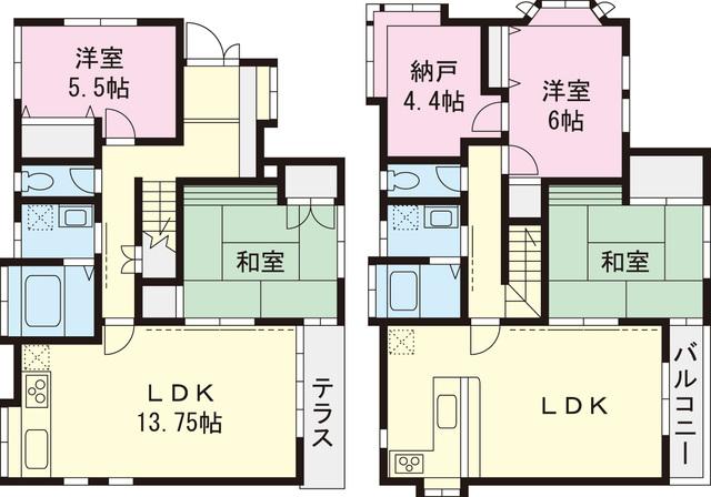 Floor plan. 28 million yen, 4LDK, Land area 114.09 sq m , Building area 132.19 sq m