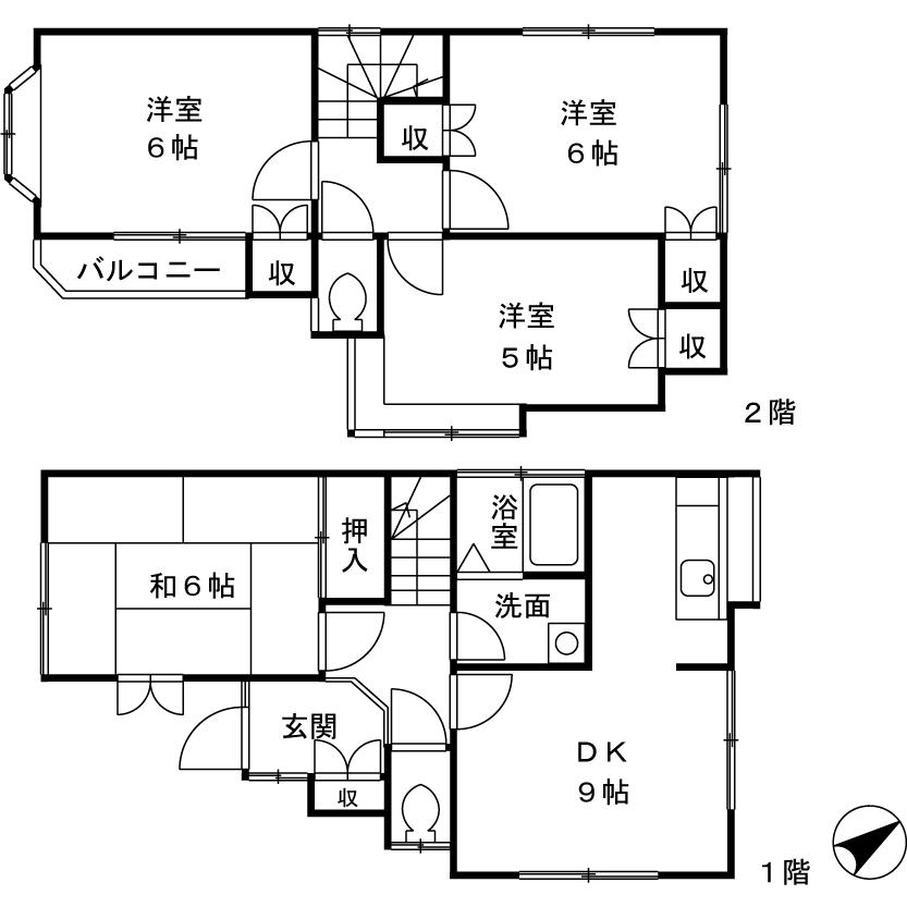 Floor plan. 19.9 million yen, 4DK, Land area 101 sq m , Building area 76.21 sq m 4DK plan