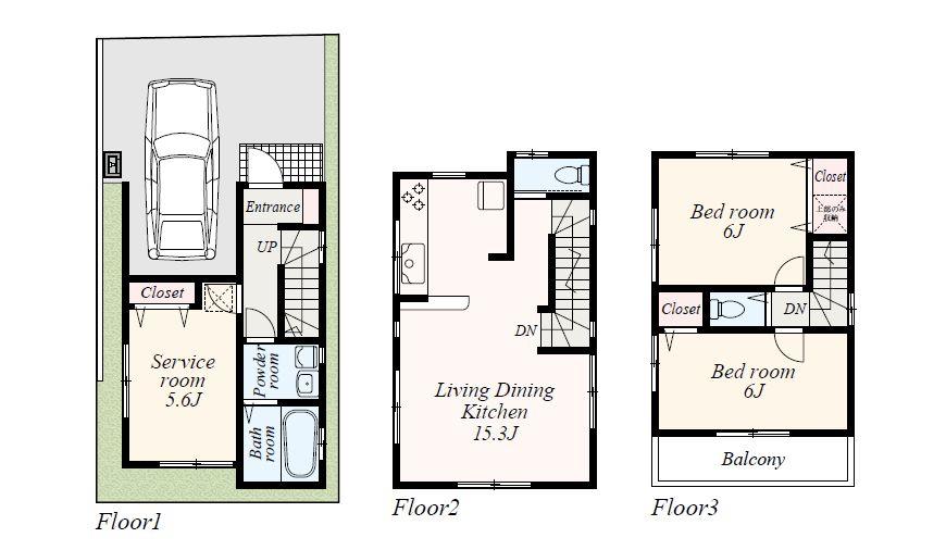 Floor plan. Local 1 Building Living. Interior of white keynote will be brighter in the house.