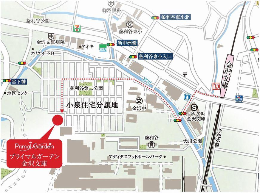 Local guide map. Car navigation systems Address: Kanazawa-ku, Yokohama Kamariyahigashi 1-chome 49