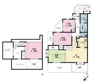 Floor plan. 4LDK, Price 30,800,000 yen, Occupied area 91.59 sq m