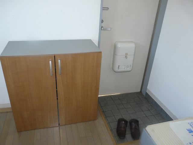 Entrance. It comes with a shoe box